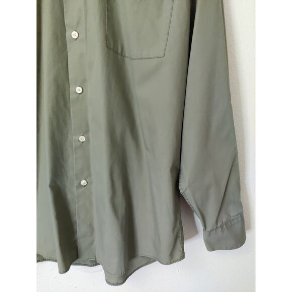 Emanuel Ungaro Men's Green Cotton Blend Long Sleeves Button-Down Shirt Size M - Picture 3 of 8